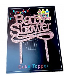 Baby Shower Cake Topper for cake decorating - Pink