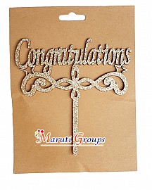 Congratulations Cake Topper For Cake Decorating - Bronze