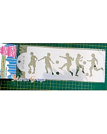 Soccer Players Silhouette / Football Cake stencils for cake decorating