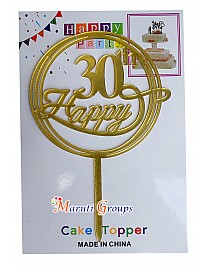 Happy 30th Cake Topper For Cake Decorating