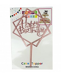 Happy Birthday Cake Topper for cake decorating - Pink