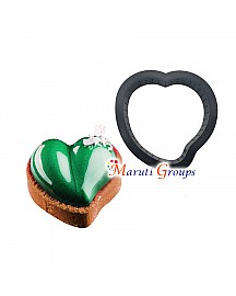 Heart Tart Ring, Heat-Resistant Perforated Cake Mousse Ring for cake decorating