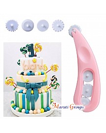 4 Wheels Fondant Embosser Cutter Icing Stitching Cutter Paste Embosser Pastry Icing and Modelling Tools Set