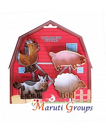 Farm Animals ( Pig, Chicken, Cow , Sheep) Cookie Cutter