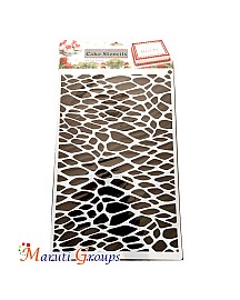 Stones Cake Stencils for Cake Decorating Size : 7.5cm x 11.5cm - Design - 6