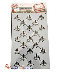 Fleur De Lis Cake Stencils for Cake Decorating Size : 7.5cm x 11.5cm - Design - 5