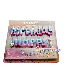 15pc Big Happy Birthday Candle for Cake Decorating - Mermaid Tail / Unicorn