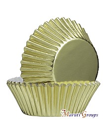 100 Pieces Foil Cupcake Liners Baking Cups Muffin Tins Treat Cups Foil Metallic Cupcake Liners for Weddings,Birthdays,Baby Showers - Gold Size : 10cm