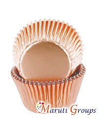 100 Pieces Foil Cupcake Liners Baking Cups Muffin Tins Treat Cups Foil Metallic Cupcake Liners for Weddings,Birthdays,Baby Showers - Rose Gold Size : 10.5cm