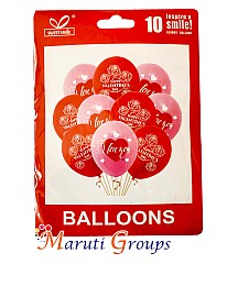 10pc I love you / Happy Valentines Day / Heart Balloon 