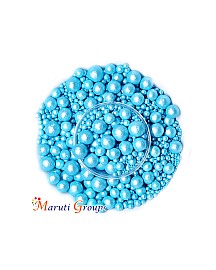 Dragees Baby Blue / Baby Shower Glitter Sprinkles - 100g - Pearl Balls - Colours:  Blue 