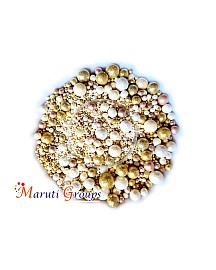 Dragees Pearl Mix Glitter Sprinkles - 100g - Pearl Balls - Colours:  Rose Gold, Gold and White 