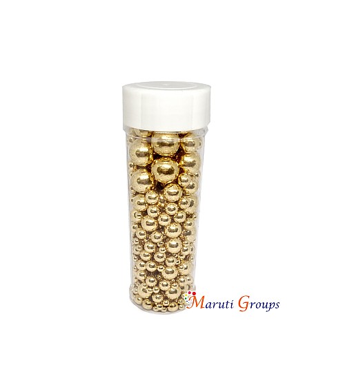 Metallic Dragees Gold Pearl Sprinkles Mix - 135g