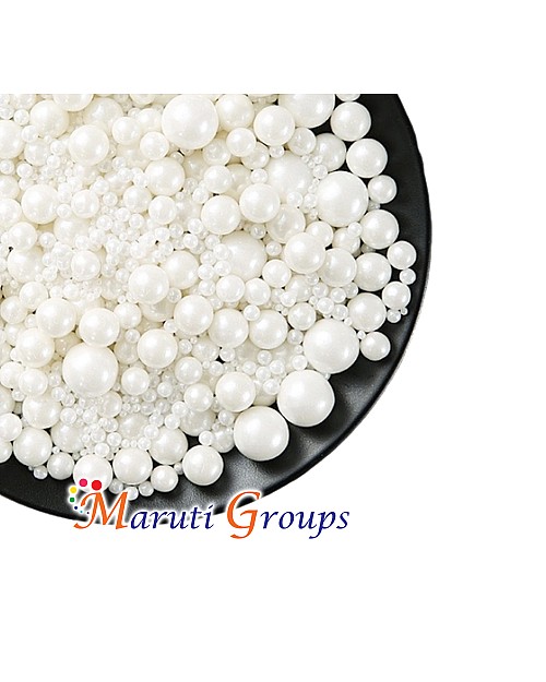 Metallic Dragees White Pearl Sprinkles Mix - 135g