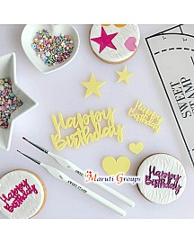 Happy Birthday Celebration elements Biscuit Stamp Cookie Cutter & Embosser /  DIY Stamp Size : 23cm x 13cm