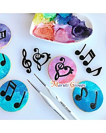 Music Note elements Biscuit Stamp Cookie Cutter & Embosser /  DIY Stamp Size : 23cm x 13cm