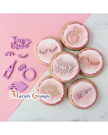 Team Bride elements Biscuit Stamp Cookie Cutter & Embosser /  DIY Stamp Size : 23cm x 13cm