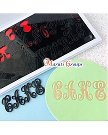 Cursive Alphabet Font elements Biscuit Stamp Cookie Cutter & Embosser /  DIY Stamp Size : 23cm x 13cm