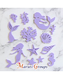 Mystic Mermaid / Sea Shell elements Biscuit Stamp Cookie Cutter & Embosser /  DIY Stamp Size : 23cm x 13cm