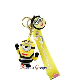 Minions (prison) - 3D Keyring - Approx Big Size : 5cm x 5cm Color : Black and White , Design 5