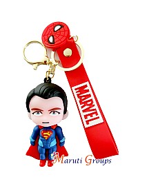 Justice League - Superman  Keyring - Color : Blue and red - 3D Keyring 