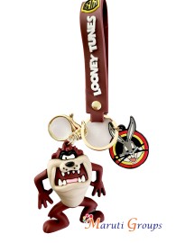 Looney Tunes Cartoons - Tasmanian Devil Taz Keyring - Color - Brown - 3D Keyring