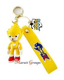 Sonic The Hedgehog Keyring - Color : Yellow - 3D Keyring - Design 2