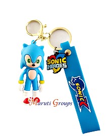 Sonic The Hedgehog Keyring - Color : Blue- 3D Keyring - Design 3