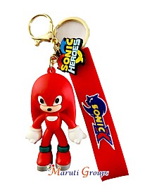 Sonic The Hedgehog Keyring - Color : Red - 3D Keyring - Design 5