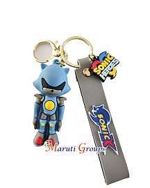 Sonic The Hedgehog Keyring - Color : Blue and Grey - 3D Keyring - Design 4