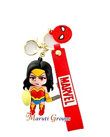 Justice League - Wonder Women Keyring - Color : Blue, Yellow and red - 3D Keyring 