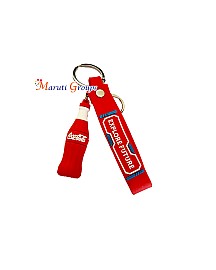 Coca Cola / Coke Bottle Keyring - Color : White and Red - 3D Keyring