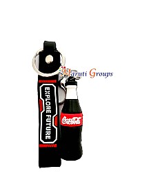 Coca Cola / Coke Bottle Keyring - Color : Black and Red - 3D Keyring