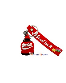 Coca Cola / Coke Bottle Keyring - Color : Brown, White and Red - 3D Keyring