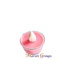 Candle Tealight LED / Divo Lamp Led Light /  Christmas Tealight Lamp - Pink - Led Color - Yellow