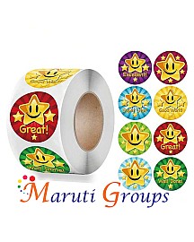 500 Stickers/roll Reward Sticker Labels - Back to school , 8 Different Styles Stationery Stickers Seal Labels, For Teacher's Grading Homework Reward Cute Decor Stickers