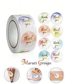 500pcs Thank You Sticker Labels For Baking Packaging, Wedding Gifts Decor, Jar, Storage Box, Canister