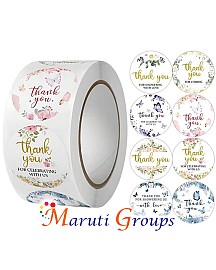 500pcs Thank You Sticker Labels For Baking Packaging, Wedding Gifts Decor, Jar, Storage Box, Canister