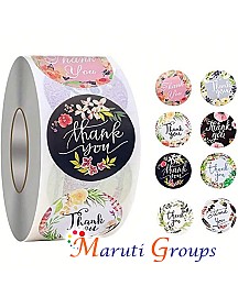 500pcs Thank You Sticker Labels For Baking Packaging, Wedding Gifts Decor, Jar, Storage Box, Canister 3.8cm