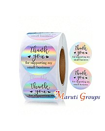 500pcs/pack Thank You Pattern Label Stationery Stickers For Baking Packaging, Wedding Gifts Decor, Jar, Storage Box, Canister