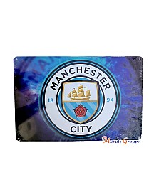 Manchester City Vintage Wall Poster / Beer Premium Quality Vintage Style Metal Bar Sign Rectangle Shape Metal Wall Plate Size - 20cm x 30cm