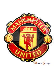 Manchester United Vintage Wall Poster  / Beer Premium Quality Vintage Style Metal Bar Sign Size - 33cm x 33cm