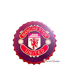 Manchester United Vintage Bottle Cap / Beer Premium Quality Vintage Style Metal Bottle Cap Bar Sign Size - 41cm