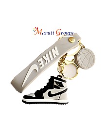 Nike Shoes Ball Keyring - Grey Color