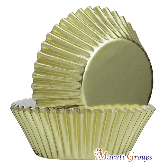  Foil Cupcake Liners Metallic Muffin Paper Cases Baking