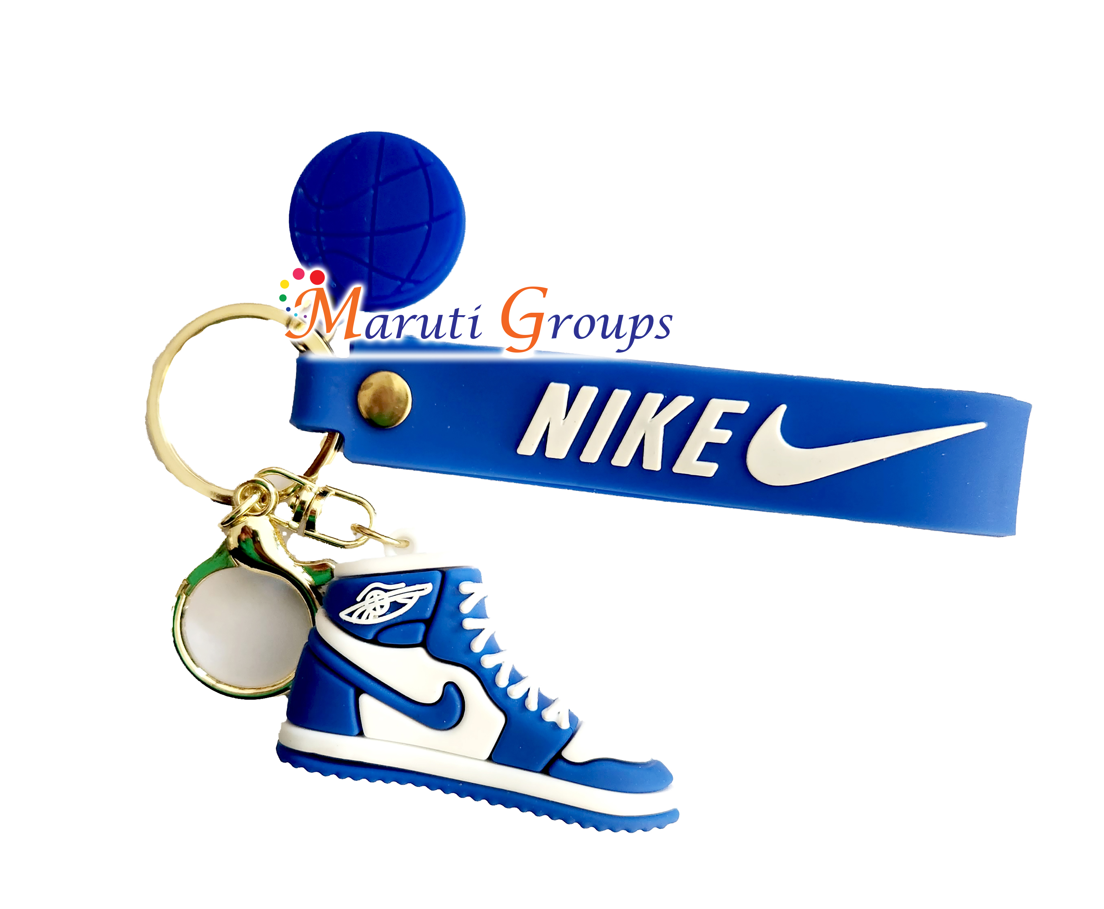 Nike Shoes Ball Keyring - Blue Color